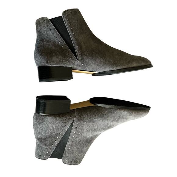 NWOB Donald J Pliner Gavi Oily Suede & Stud Slip On Ankle Bootie Gray Size 9.5 - Picture 7 of 11